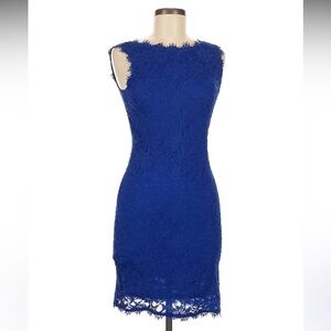Jump by Wendye Chaitin Cobalt Blue Lace Mini Dress, women’s L